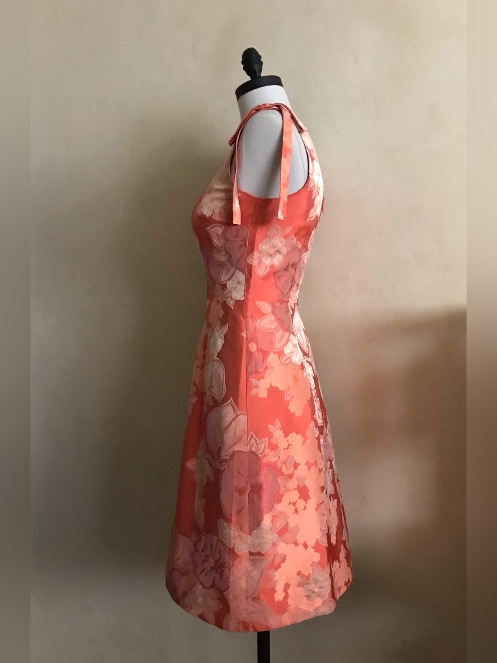 David Meister Coral Floral Brocade Midi Dress - Picture 6 of 11
